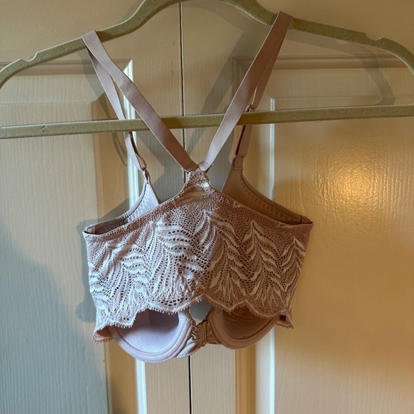 NWOT Natori Lush Front Close Bra - Rose / White - Picture 3 of 7